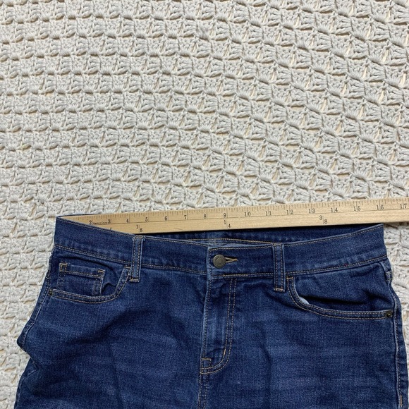 Old Navy Shorts Curvy Profile 8 Regular Blue Denim Cotton Blend 5-Pockes Waist32 - Picture 6 of 10